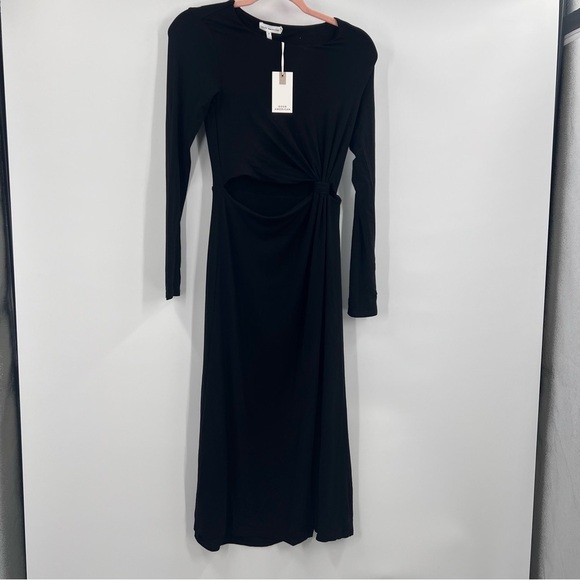 Good American Gathered waist cut out midi dress NWT - Picture 2 of 7